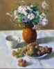Konstantin Lomykin artwork for sale - Still life with sweet peas and grapes