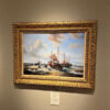 Francois-Etienne Musin a vendre for sale peinture - Coastal scene with fisherfolk and fishing boats unloading 2