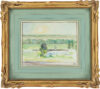 Camille Pissarro a vendre aquarel - Effet de soleil, c. 1890