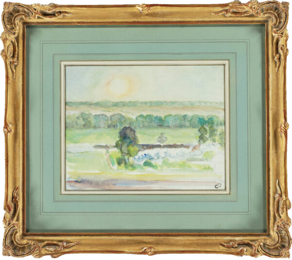 Camille Pissarro a vendre aquarel - Effet de soleil, c. 1890