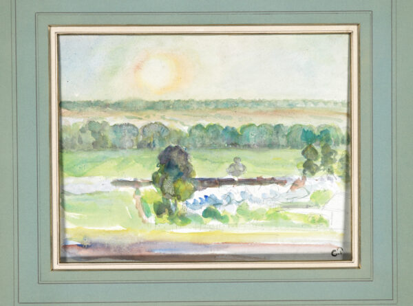 Camille Pissarro a vendre aquarel - Effet de soleil, c. 1890 2