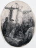 Rembrandt van Rijn etching for sale / ets te koop / gravure a vendre - Christ crucified between the two Thieves; an Oval Plate, c. 1641