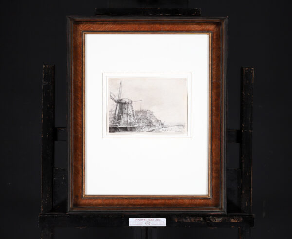 Rembrandt van Rijn etching for sale / ets te koop / gravure a vendre - The Windmill, 1641