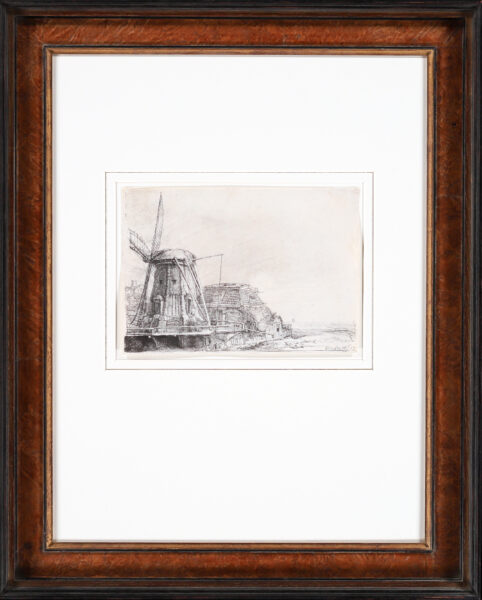 Rembrandt van Rijn etching for sale / ets te koop / gravure a vendre - The Windmill, 1641 f2