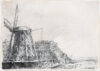 Rembrandt van Rijn etching for sale / ets te koop / gravure a vendre - The Windmill, 1641 f