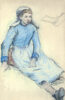 Claude Emile Schuffenecker pastel a vendre - Jeune fille Bretonne