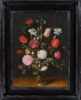 Jan Brueghel the Younger and Studio, Jan - Bouquet of Flowers in a Glass Vase - Old Master Painting Still life Flowers framed