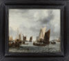 Jan van de Cappelle Old master painting schilderij - A Disembarkation on a River, c. 1655 framed2