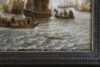 Jan van de Cappelle Old master painting schilderij - A Disembarkation on a River, c. 1655 signature