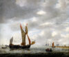 Reinier Nooms Old Master painting schilderij - A Boeier or Boyer ship off the Dutch coast, ca. 1655 kf