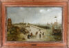 Cornelis Verbeeck marine Old Master painting schilderij - The Beach at Petten with the ‘Hondsbossche Zeewering’, c. 1625 framed
