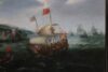 Hendrick Cornelisz. Vroom Marine Old Master painting schilderij - A Disembarkation off the Coast of Dover, c. 1615 detail 2