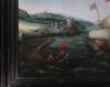 Hendrick Cornelisz. Vroom Marine Old Master painting schilderij - A Disembarkation off the Coast of Dover, c. 1615 detail