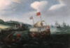 Hendrick Cornelisz. Vroom Marine Old Master painting schilderij - A Disembarkation off the Coast of Dover, c. 1615 kf