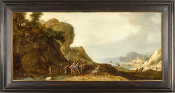Bartholomeus Breenbergh painting for sale / schilderij te koop / tableaux a vendre - Coastal landscape with Saul after the Conversion, 1633 (framed)
