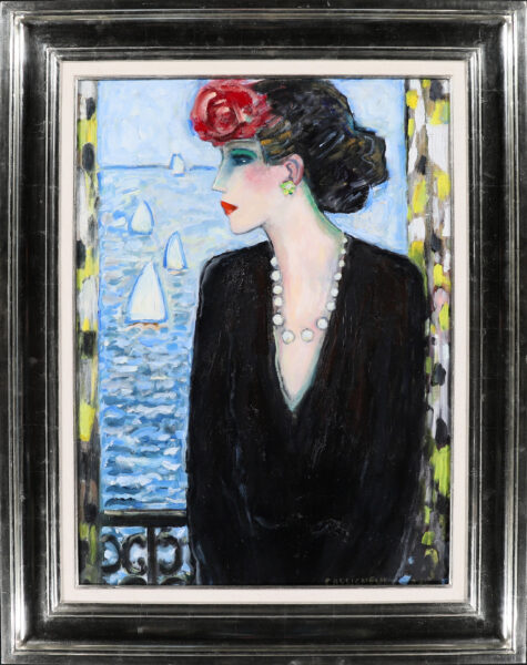 Jean-Pierre Cassigneul painting for sale / tableaux a vendre - La Robe Noir, 2019 framed