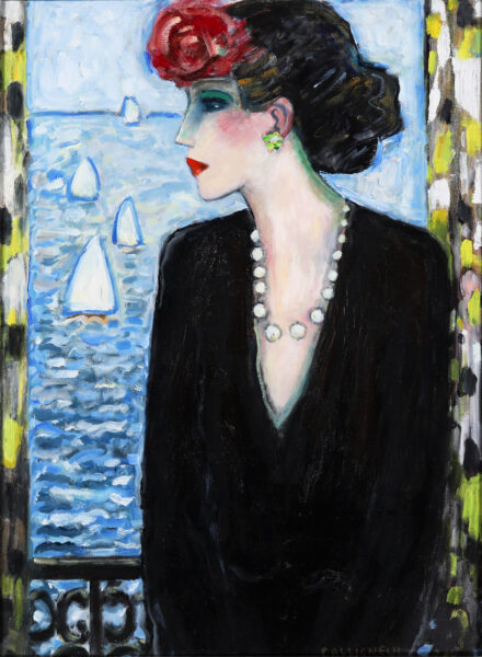 Jean-Pierre Cassigneul painting for sale / tableaux a vendre - La Robe Noir, 2019 kf