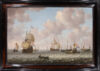 Jeronimus van Diest Old Master painting for sale / schilderij te koop / tableaux a vendre - Herring Busses under the Protection of Men-of-War, c. 1652-54 (framed)