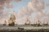 Jeronimus van Diest Old Master painting for sale / schilderij te koop / tableaux a vendre - Herring Busses under the Protection of Men-of-War, c. 1652-54 kf