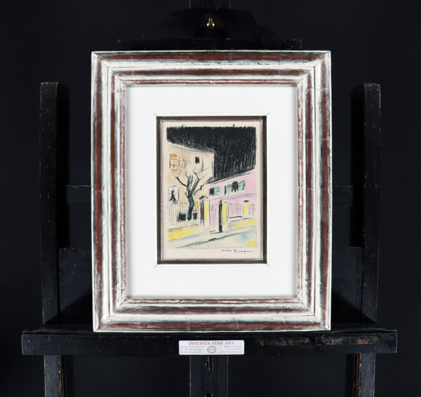 Kees van Dongen artwork for sale / aquarel te koop / aquarel a vendre - Un coin fameux de la Butte. L'impasse Girardon, c. 1949 (framed2