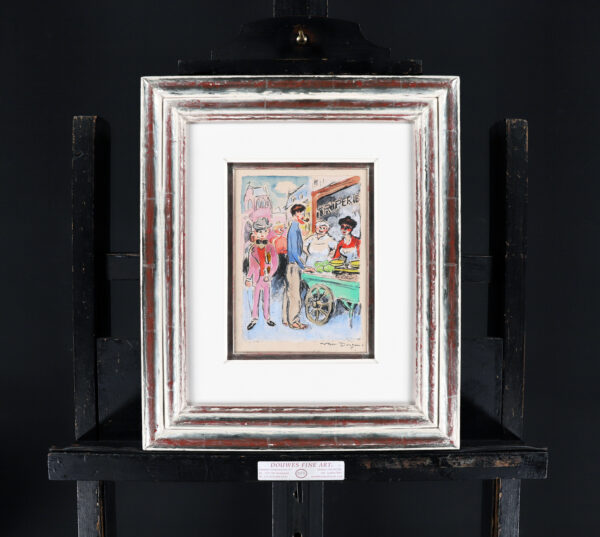 Kees van Dongen artwork for sale / aquarel te koop / aquarel a vendre - Van Dongen fait son marché, c. 1949 h