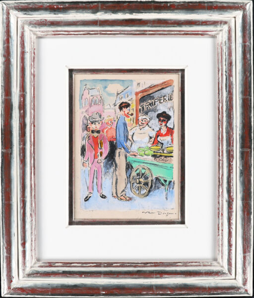 Kees van Dongen artwork for sale / aquarel te koop / aquarel a vendre - Van Dongen fait son marché, c. 1949