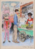 Kees van Dongen artwork for sale / aquarel te koop / aquarel a vendre - Van Dongen fait son marché, c. 1949 kf