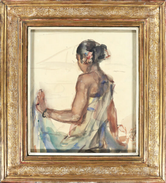 Isaac Israels watercolour for sale / aquarel te koop / aquarel a vendre - A Javanese Dancer, c. 1921-1922 framed