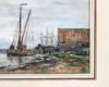 Johan Barthold Jongkind watercolour for sale / aquarel te koop / aquarel a vendre - Boats on the river Scheldt near Antwerp, 1866 signature