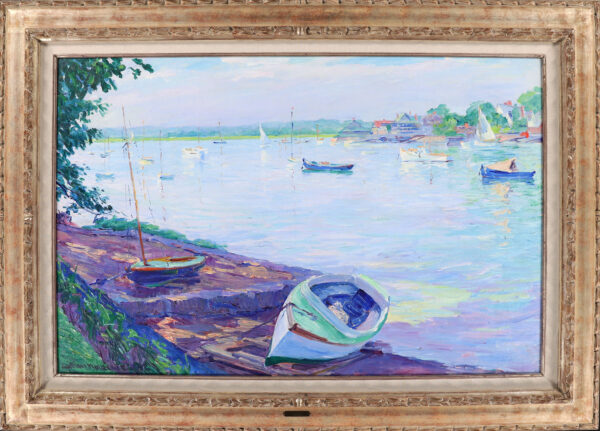 William Malherbe painting for sale / tableaux a vendre - Summer Morning, Annisquam Cove, Cape Ann, Massachusetts 1941 framed