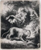 Rembrandt van Rijn etching for sale / ets te koop / gravure a vendre - St. Jerome reading in a Landscape, 1634 kf