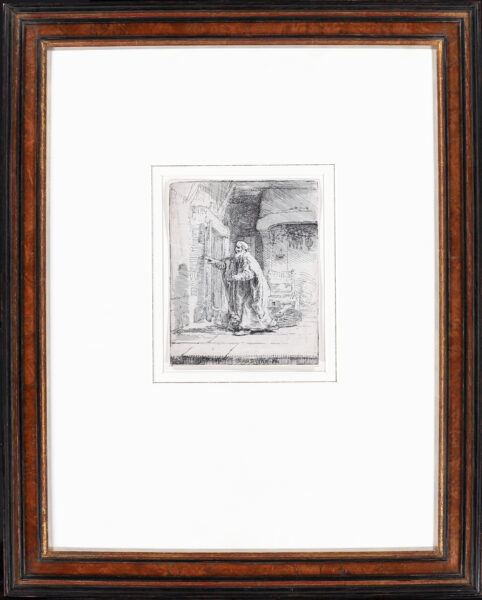 Rembrandt van Rijn etching for sale / ets te koop / gravure a vendre - The Blindness of Tobit; The Larger Plate framed