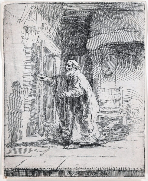 Rembrandt van Rijn etching for sale / ets te koop / gravure a vendre - The Blindness of Tobit; The Larger Plate kf