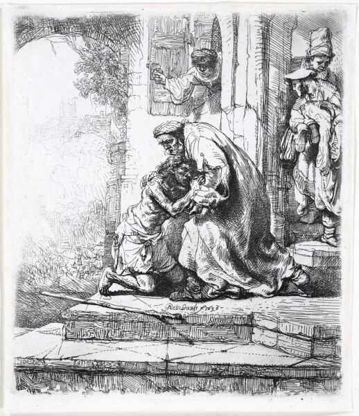 Rembrandt van Rijn etching for sale / ets te koop / gravure a vendre - The Return of the Prodigal Son, 1636 kf