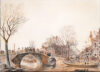 Andreas Schelfhout aquarel Leids buskruitramp / watercolour for sale - The Leiden Gunpowder Disaster, 1807 (A) 1