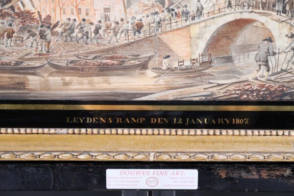 Andreas Schelfhout aquarel Leids buskruitramp / watercolour for sale - The Leiden Gunpowder Disaster, 1807 (A) 3