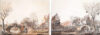 Andreas Schelfhout aquarel Leids buskruitramp / watercolour for sale - The Leiden Gunpowder Disaster, 1807 (pendant)